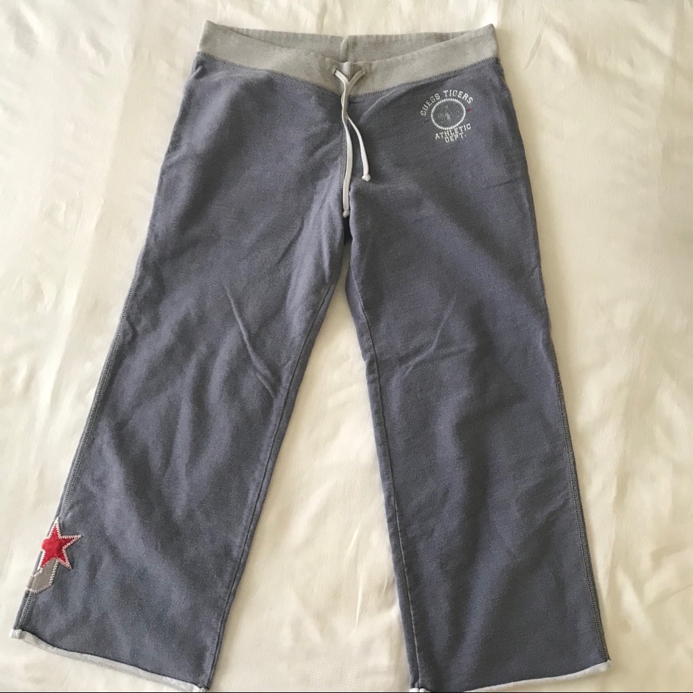 GUESS Vintage Athletic Capri Pants Blue